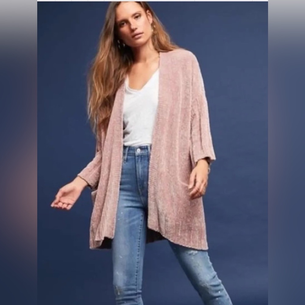 Anthropologie Moth Pink Cardigan